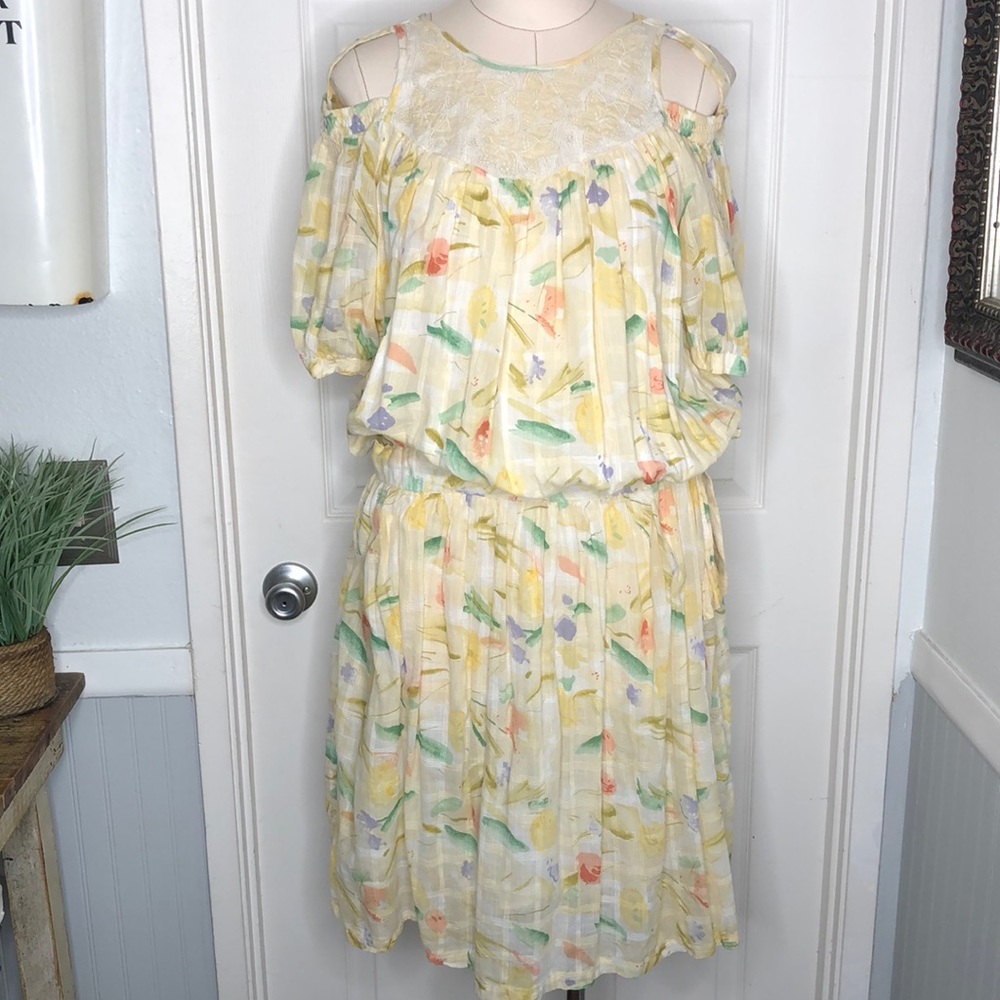Vintage Rene Derhy Paris floral prairie dress